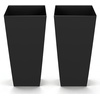 image:imageVEVOR Set of 2 Tall Planters for Outdoor Plants 22 inch Black Tall Planter for Indoor Plants Modern Planters for Front Porch Patio Balcony Plant Container Flower PotsBlack