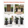 image:imageVEVOR Set of 2 Tall Planters for Outdoor Plants 22 inch Black Tall Planter for Indoor Plants Modern Planters for Front Porch Patio Balcony Plant Container Flower PotsBlack