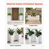 image:imageVEVOR Set of 2 Tall Planters for Outdoor Plants 22 inch Black Tall Planter for Indoor Plants Modern Planters for Front Porch Patio Balcony Plant Container Flower PotsWhite