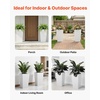 image:imageVEVOR Set of 2 Tall Planters for Outdoor Plants 22 inch Black Tall Planter for Indoor Plants Modern Planters for Front Porch Patio Balcony Plant Container Flower PotsWhite