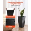 image:imageVEVOR Set of 2 Tall Planters for Outdoor Plants 22 inch Black Tall Planter for Indoor Plants Modern Planters for Front Porch Patio Balcony Plant Container Flower PotsBlack