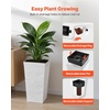 image:imageVEVOR Set of 2 Tall Planters for Outdoor Plants 22 inch Black Tall Planter for Indoor Plants Modern Planters for Front Porch Patio Balcony Plant Container Flower PotsWhite