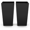 image:imageVEVOR Set of 2 Tall Planters for Outdoor Plants 22 inch Black Tall Planter for Indoor Plants Modern Planters for Front Porch Patio Balcony Plant Container Flower PotsBlack