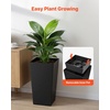 image:imageVEVOR Set of 2 Tall Planters for Outdoor Plants 22 inch Black Tall Planter for Indoor Plants Modern Planters for Front Porch Patio Balcony Plant Container Flower PotsBlack
