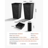 image:imageVEVOR Set of 2 Tall Planters for Outdoor Plants 22 inch Black Tall Planter for Indoor Plants Modern Planters for Front Porch Patio Balcony Plant Container Flower PotsBlack