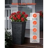 image:imageVEVOR Set of 2 Tall Planters for Outdoor Plants 22 inch Black Tall Planter for Indoor Plants Modern Planters for Front Porch Patio Balcony Plant Container Flower PotsBlack