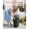 image:imageVEVOR Set of 2 Tall Planters for Outdoor Plants 22 inch Black Tall Planter for Indoor Plants Modern Planters for Front Porch Patio Balcony Plant Container Flower PotsBlack