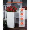 image:imageVEVOR Set of 2 Tall Planters for Outdoor Plants 22 inch Black Tall Planter for Indoor Plants Modern Planters for Front Porch Patio Balcony Plant Container Flower PotsWhite