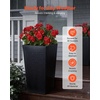 image:imageVEVOR Set of 2 Tall Planters for Outdoor Plants 22 inch Black Tall Planter for Indoor Plants Modern Planters for Front Porch Patio Balcony Plant Container Flower PotsBlack