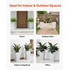 image:imageVEVOR Set of 2 Tall Planters for Outdoor Plants 22 inch Black Tall Planter for Indoor Plants Modern Planters for Front Porch Patio Balcony Plant Container Flower PotsWhite