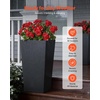 image:imageVEVOR Set of 2 Tall Planters for Outdoor Plants 22 inch Black Tall Planter for Indoor Plants Modern Planters for Front Porch Patio Balcony Plant Container Flower PotsBlack