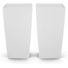 image:imageVEVOR Set of 2 Tall Planters for Outdoor Plants 22 inch Black Tall Planter for Indoor Plants Modern Planters for Front Porch Patio Balcony Plant Container Flower PotsWhite