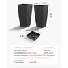 image:imageVEVOR Set of 2 Tall Planters for Outdoor Plants 22 inch Black Tall Planter for Indoor Plants Modern Planters for Front Porch Patio Balcony Plant Container Flower PotsBlack