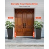 image:imageVEVOR Set of 2 Tall Planters for Outdoor Plants 22 inch Black Tall Planter for Indoor Plants Modern Planters for Front Porch Patio Balcony Plant Container Flower PotsBlack