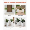 image:imageVEVOR Set of 2 Tall Planters for Outdoor Plants 22 inch Black Tall Planter for Indoor Plants Modern Planters for Front Porch Patio Balcony Plant Container Flower PotsWhite