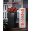 image:imageVEVOR Set of 2 Tall Planters for Outdoor Plants 22 inch Black Tall Planter for Indoor Plants Modern Planters for Front Porch Patio Balcony Plant Container Flower PotsBlack
