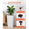 image:imageVEVOR Set of 2 Tall Planters for Outdoor Plants 22 inch Black Tall Planter for Indoor Plants Modern Planters for Front Porch Patio Balcony Plant Container Flower PotsWhite