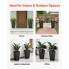 image:imageVEVOR Set of 2 Tall Planters for Outdoor Plants 22 inch Black Tall Planter for Indoor Plants Modern Planters for Front Porch Patio Balcony Plant Container Flower PotsBlack