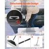 image:imageVEVOR Snow Pusher 36 inch Wide Push Snow Shovel Plow for Driveway Sidewalks and Doorways with Segmented Handle Ergonomic Grip and HDPE Plastic Blade  HDPE Plastic Blade Winter Shovels with Segmented Handle Metal Edged Strip Portable Snow Removal Tool for Driveway GardenWhite