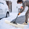 image:imageVEVOR Snow Pusher 36 inch Wide Push Snow Shovel Plow for Driveway Sidewalks and Doorways with Segmented Handle Ergonomic Grip and HDPE Plastic Blade  HDPE Plastic Blade Winter Shovels with Segmented Handle Metal Edged Strip Portable Snow Removal Tool for Driveway GardenWhite