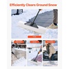 image:imageVEVOR Snow Pusher 36 inch Wide Push Snow Shovel Plow for Driveway Sidewalks and Doorways with Segmented Handle Ergonomic Grip and HDPE Plastic Blade  HDPE Plastic Blade Winter Shovels with Segmented Handle Metal Edged Strip Portable Snow Removal Tool for Driveway GardenWhite