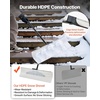 image:imageVEVOR Snow Pusher 36 inch Wide Push Snow Shovel Plow for Driveway Sidewalks and Doorways with Segmented Handle Ergonomic Grip and HDPE Plastic Blade  HDPE Plastic Blade Winter Shovels with Segmented Handle Metal Edged Strip Portable Snow Removal Tool for Driveway GardenWhite