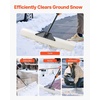 image:imageVEVOR Snow Pusher 36 inch Wide Push Snow Shovel Plow for Driveway Sidewalks and Doorways with Segmented Handle Ergonomic Grip and HDPE Plastic Blade  HDPE Plastic Blade Winter Shovels with Segmented Handle Metal Edged Strip Portable Snow Removal Tool for Driveway GardenWhite