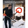 image:imageVEVOR Snow Pusher 36 inch Wide Push Snow Shovel Plow for Driveway Sidewalks and Doorways with Segmented Handle Ergonomic Grip and HDPE Plastic Blade  HDPE Plastic Blade Winter Shovels with Segmented Handle Metal Edged Strip Portable Snow Removal Tool for Driveway GardenWhite