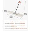 image:imageVEVOR Snow Pusher 36 inch Wide Push Snow Shovel Plow for Driveway Sidewalks and Doorways with Segmented Handle Ergonomic Grip and HDPE Plastic Blade  HDPE Plastic Blade Winter Shovels with Segmented Handle Metal Edged Strip Portable Snow Removal Tool for Driveway GardenWhite