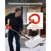 image:imageVEVOR Snow Pusher 36 inch Wide Push Snow Shovel Plow for Driveway Sidewalks and Doorways with Segmented Handle Ergonomic Grip and HDPE Plastic Blade  HDPE Plastic Blade Winter Shovels with Segmented Handle Metal Edged Strip Portable Snow Removal Tool for Driveway GardenWhite