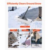 image:imageVEVOR Snow Pusher 36 inch Wide Push Snow Shovel Plow for Driveway Sidewalks and Doorways with Segmented Handle Ergonomic Grip and HDPE Plastic Blade  HDPE Plastic Blade Winter Shovels with Segmented Handle Metal Edged Strip Portable Snow Removal Tool for Driveway GardenWhite