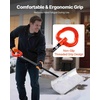 image:imageVEVOR Snow Pusher 36 inch Wide Push Snow Shovel Plow for Driveway Sidewalks and Doorways with Segmented Handle Ergonomic Grip and HDPE Plastic Blade  HDPE Plastic Blade Winter Shovels with Segmented Handle Metal Edged Strip Portable Snow Removal Tool for Driveway GardenWhite