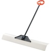 image:imageVEVOR Snow Pusher 36 inch Wide Push Snow Shovel Plow for Driveway Sidewalks and Doorways with Segmented Handle Ergonomic Grip and HDPE Plastic Blade  HDPE Plastic Blade Winter Shovels with Segmented Handle Metal Edged Strip Portable Snow Removal Tool for Driveway GardenWhite