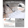 image:imageVEVOR Snow Pusher 36 inch Wide Push Snow Shovel Plow for Driveway Sidewalks and Doorways with Segmented Handle Ergonomic Grip and HDPE Plastic Blade  HDPE Plastic Blade Winter Shovels with Segmented Handle Metal Edged Strip Portable Snow Removal Tool for Driveway GardenWhite
