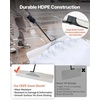 image:imageVEVOR Snow Pusher 36 inch Wide Push Snow Shovel Plow for Driveway Sidewalks and Doorways with Segmented Handle Ergonomic Grip and HDPE Plastic Blade  HDPE Plastic Blade Winter Shovels with Segmented Handle Metal Edged Strip Portable Snow Removal Tool for Driveway GardenWhite