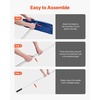 image:imageVEVOR Snow Roof Rake 24 in PP Plastic Blade 38182 ft Adjustable Roof Snow Scraper with Wheels AntiSlip Handle Snows Removal Tool Lightweight House Rooftop Rake for Leaves Debris Removal24 Plastic Blade x 182ft Reach