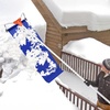 image:imageVEVOR Snow Roof Rake 24 in PP Plastic Blade 38182 ft Adjustable Roof Snow Scraper with Wheels AntiSlip Handle Snows Removal Tool Lightweight House Rooftop Rake for Leaves Debris Removal17 Aluminum Blade x 172ft Reach