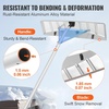 image:imageVEVOR Snow Roof Rake 24 in PP Plastic Blade 38182 ft Adjustable Roof Snow Scraper with Wheels AntiSlip Handle Snows Removal Tool Lightweight House Rooftop Rake for Leaves Debris RemovalAluminium Blade  21ft Reach