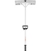 image:imageVEVOR Snow Roof Rake 24 in PP Plastic Blade 38182 ft Adjustable Roof Snow Scraper with Wheels AntiSlip Handle Snows Removal Tool Lightweight House Rooftop Rake for Leaves Debris RemovalAluminium Blade  21ft Reach