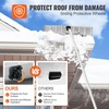 image:imageVEVOR Snow Roof Rake 24 in PP Plastic Blade 38182 ft Adjustable Roof Snow Scraper with Wheels AntiSlip Handle Snows Removal Tool Lightweight House Rooftop Rake for Leaves Debris RemovalAluminium Blade  21ft Reach