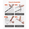 image:imageVEVOR Snow Roof Rake 5230 ft Adjustable Reach 185 Aluminum Blade Roof Rakes for Snow Scraper with Wheels amp Slide Roof Snow Removal Tool for House Rooftop Leaves Debris Clearing185 Blade x 30ft Reach