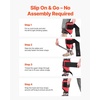 image:imageVEVOR Tree Climbing Spikes Set 1 Pair HeightAdjustable Climbing Spurs with Security Harness and Utility Rope 350lbs Load Capacity Tree Climbing Gear Arborist Equipment for Climbers Fruit PickingRed