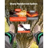 image:imageVEVOR Tree Climbing Spikes Set 1 Pair HeightAdjustable Climbing Spurs with Security Harness and Utility Rope 350lbs Load Capacity Tree Climbing Gear Arborist Equipment for Climbers Fruit PickingGreen