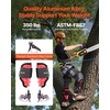 image:imageVEVOR Tree Climbing Spikes Set 1 Pair HeightAdjustable Climbing Spurs with Security Harness and Utility Rope 350lbs Load Capacity Tree Climbing Gear Arborist Equipment for Climbers Fruit PickingRed