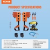 image:imageVEVOR Tree Climbing Spikes Set 1 Pair HeightAdjustable Climbing Spurs with Security Harness and Utility Rope 350lbs Load Capacity Tree Climbing Gear Arborist Equipment for Climbers Fruit PickingOrange
