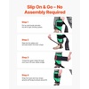 image:imageVEVOR Tree Climbing Spikes Set 1 Pair HeightAdjustable Climbing Spurs with Security Harness and Utility Rope 350lbs Load Capacity Tree Climbing Gear Arborist Equipment for Climbers Fruit PickingGreen
