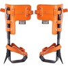image:imageVEVOR Tree Climbing Spikes Set 1 Pair HeightAdjustable Climbing Spurs with Security Harness and Utility Rope 350lbs Load Capacity Tree Climbing Gear Arborist Equipment for Climbers Fruit PickingOrange