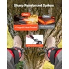 image:imageVEVOR Tree Climbing Spikes Set 1 Pair HeightAdjustable Climbing Spurs with Security Harness and Utility Rope 350lbs Load Capacity Tree Climbing Gear Arborist Equipment for Climbers Fruit PickingRed
