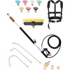 image:imageVEVOR 25 FT Pressure Washer Telescoping Wand with Power Washer Extension Wands amp High Pressure Hose Brush Head 7 Nozzles Hose Adapter Upgrade Support Belt Storage Bag 4000 PSI for High Cleaning24FT with Brush Head