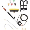 image:imageVEVOR 25 FT Pressure Washer Telescoping Wand with Power Washer Extension Wands amp High Pressure Hose Brush Head 7 Nozzles Hose Adapter Upgrade Support Belt Storage Bag 4000 PSI for High Cleaning18FT with Brush Head